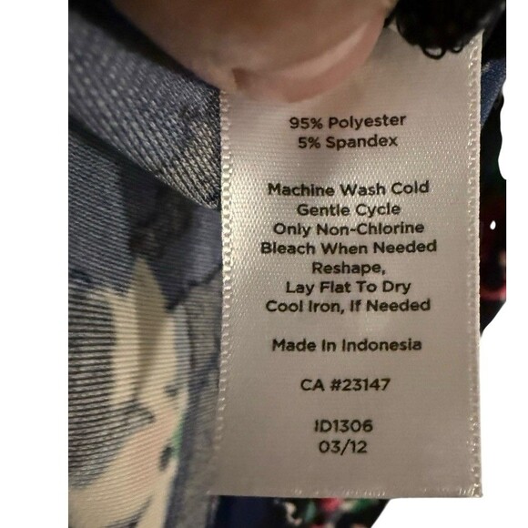 Talbots Plus Size Midi dress Floral Lined with belt Whimsical Romantic size 3X - Picture 7 of 7